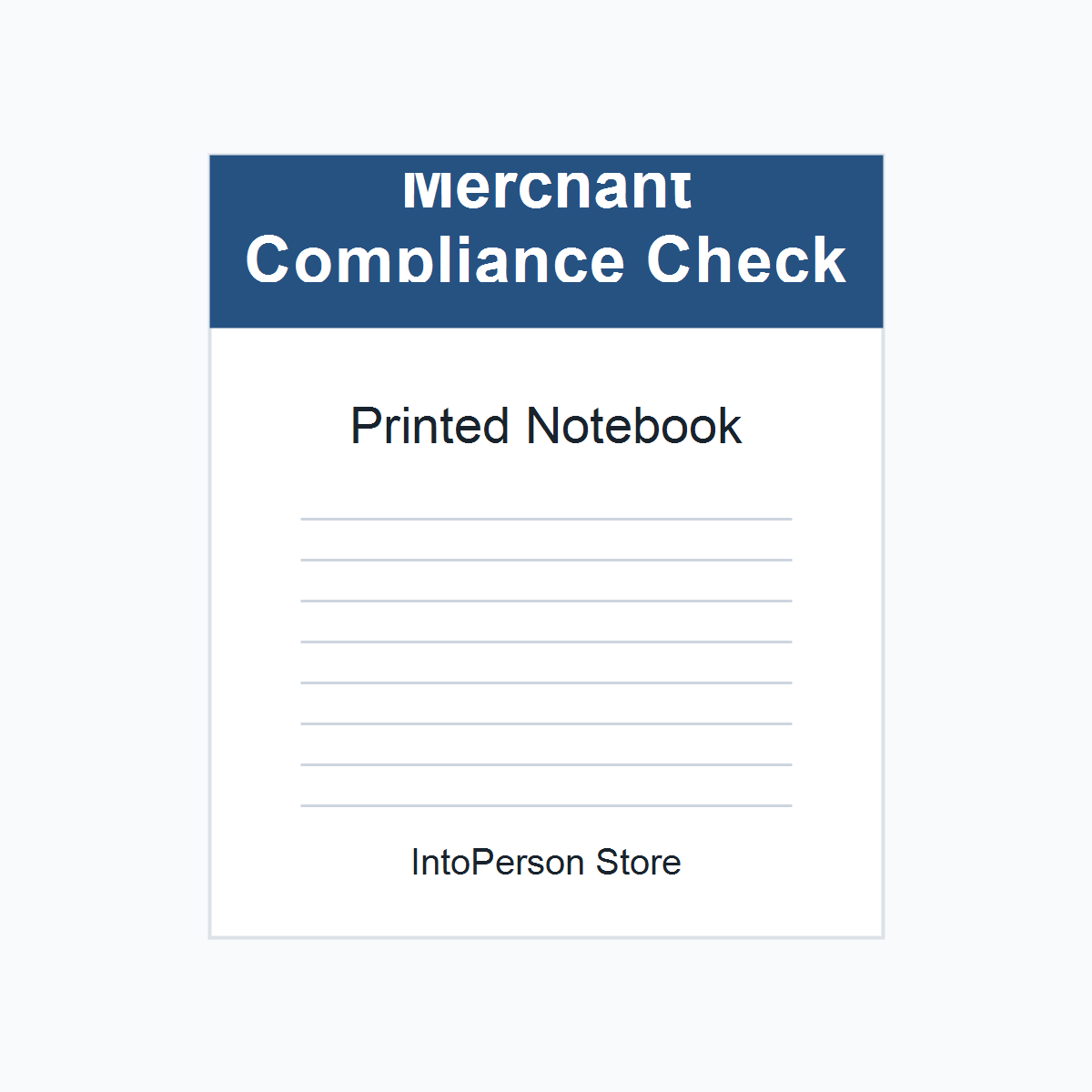 Merchant Compliance Checklist Notebook product image