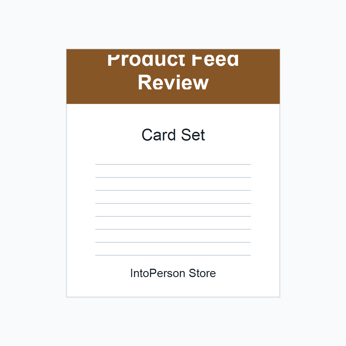 Product Feed Review Card Set product image