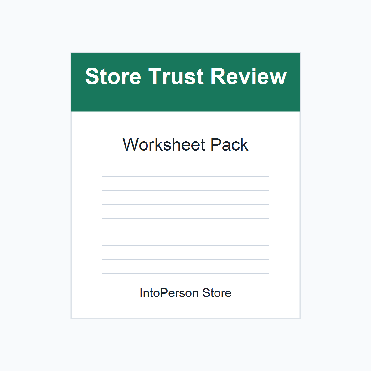 Store Trust Review Worksheet Pack product image